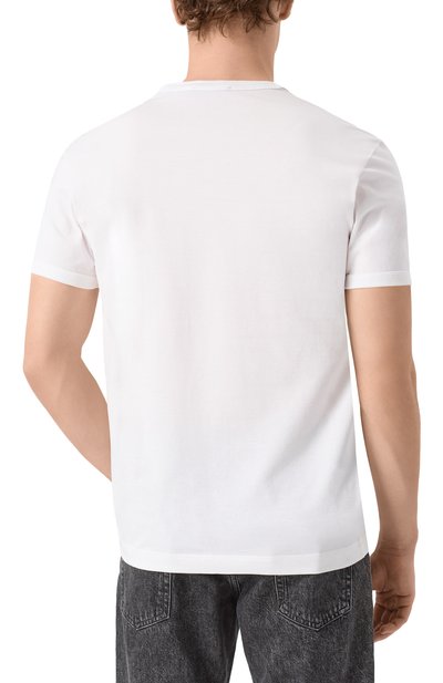Хлопковая футболка DOLCE & GABBANA белого цвета по цене 37500 руб., арт. G8KG0T/FU7EQ, фото 4 Хлопковая футболка DOLCE & GABBANA, арт. G8KG0T/FU7EQ, фото 4
