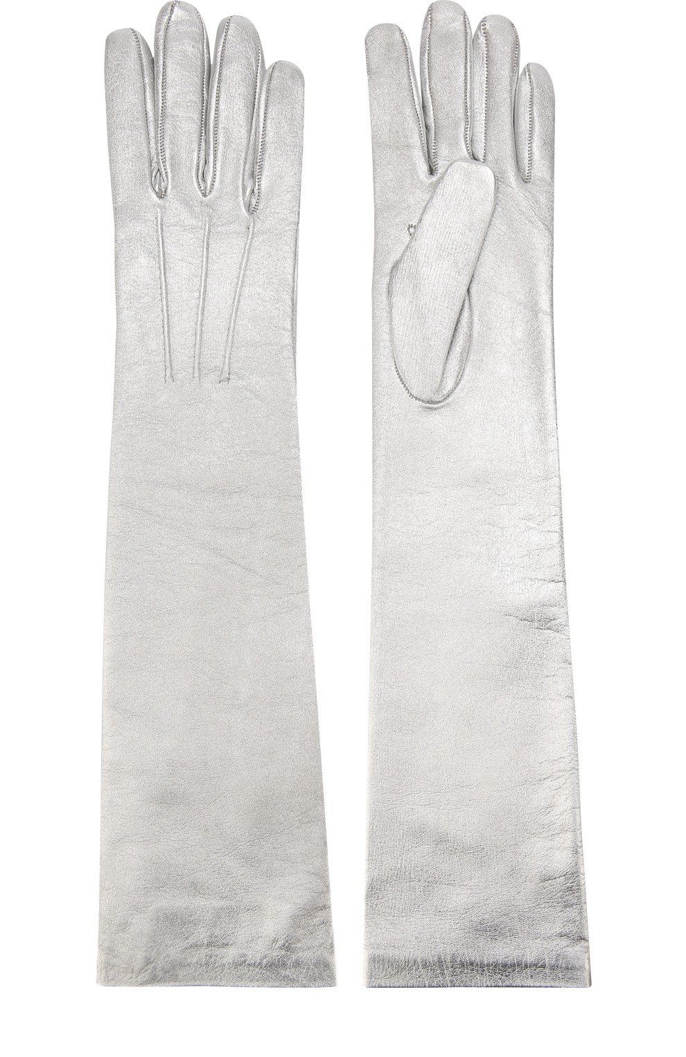 Удлиненные кожаные перчатки с металлизированной отделкой QUIS QUIS, арт. 52762, фото 2