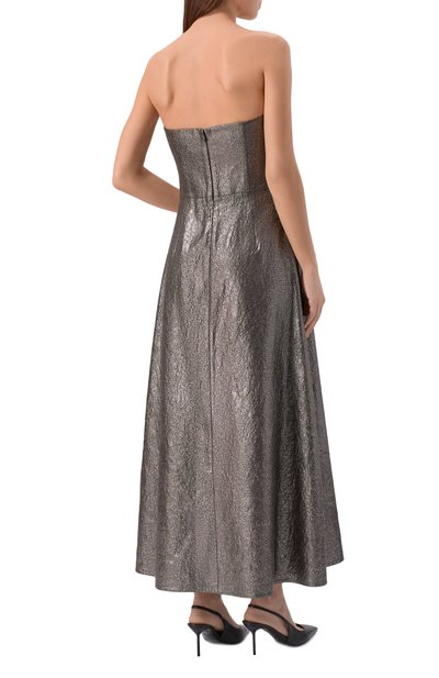 Платье из вискозы ХОХЛОМА Х АЛЕНА АХМАДУЛЛИНА серебряного цвета по цене 71700 руб., арт. WTD1335, фото 4 Платье из вискозы ХОХЛОМА Х АЛЕНА АХМАДУЛЛИНА, арт. WTD1335, фото 4