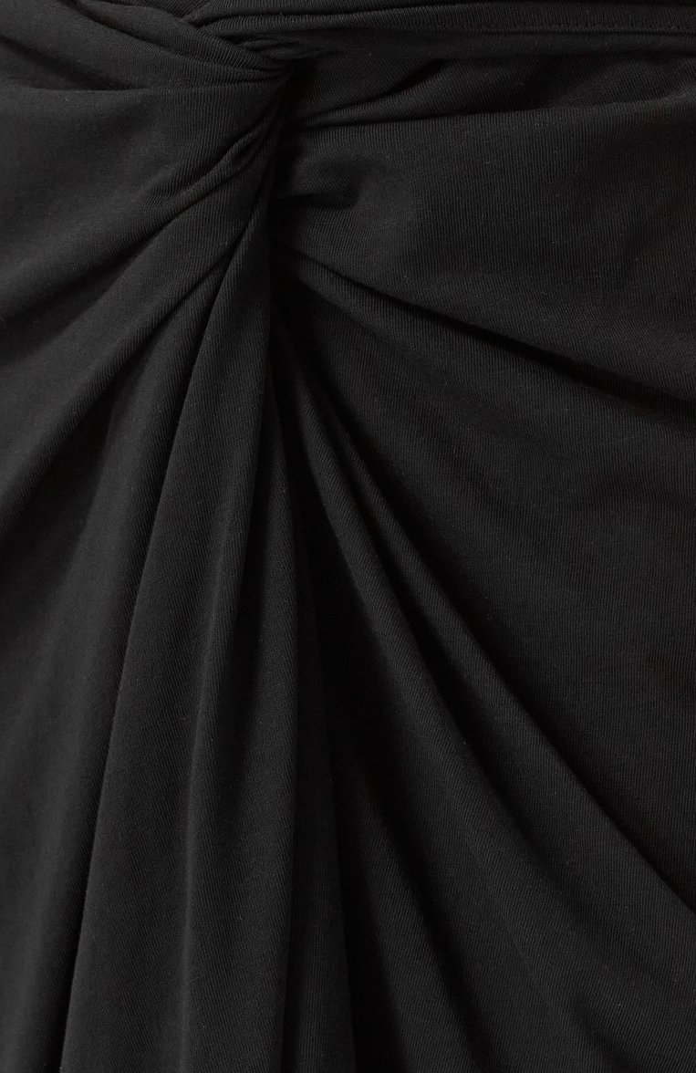 Женская хлопковая юбка DRIES VAN NOTEN черного цвета, арт. 251-011140-1603 | Фото 6 (Материал внешний: Хлопок; Длина Ж (юбки, платья, шорты): Миди; Стили: Кэжуэл; Женское Кросс-КТ: Юбка-карандаш)