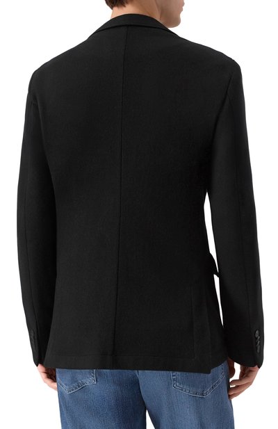 Шерстяной пиджак BOSS черного цвета по цене 67950 руб., арт. 50551576, фото 4 Шерстяной пиджак BOSS, арт. 50551576, фото 4