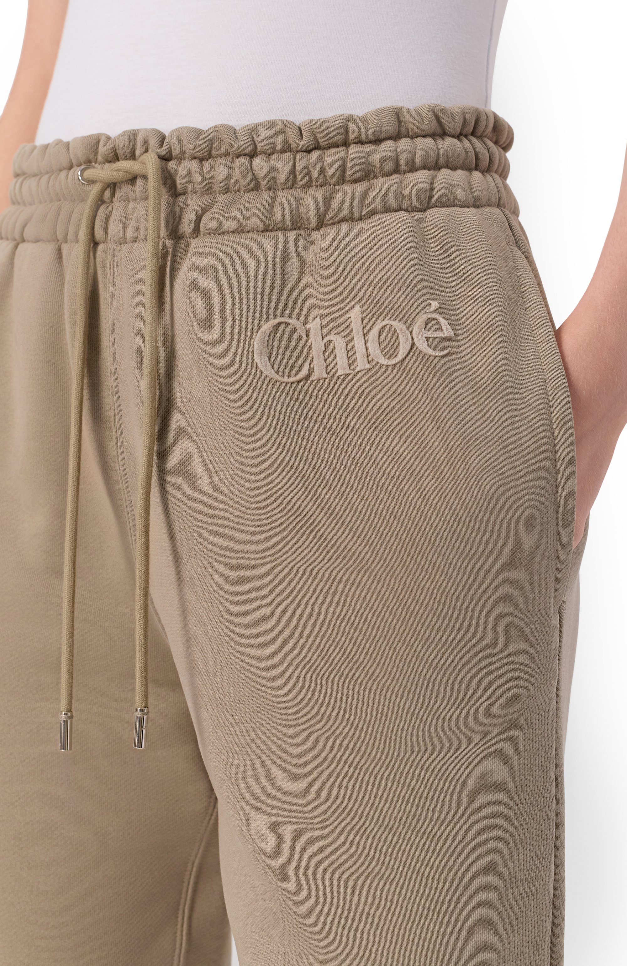 Хлопковые джоггеры CHLOÉ, арт. CHC24WJT02191, фото 5