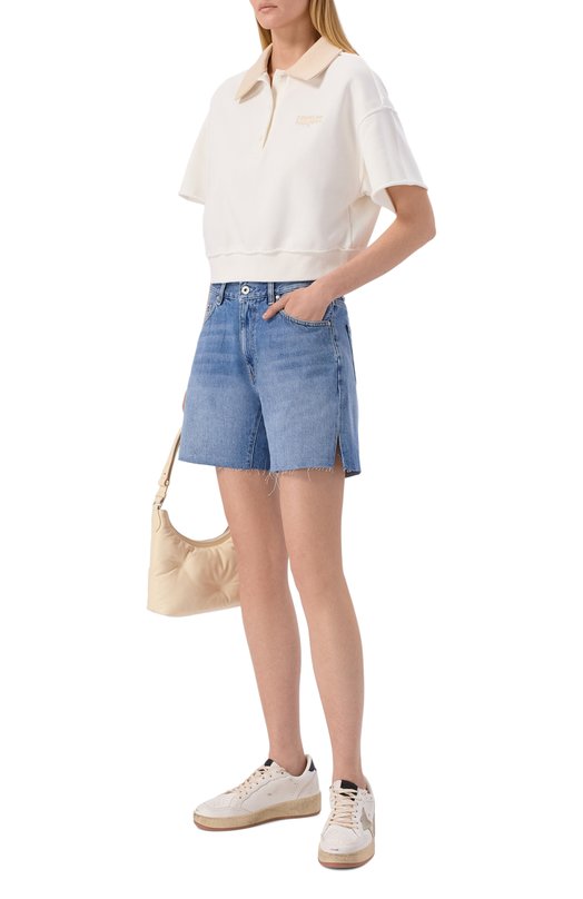 Джинсовые шорты AG Adriano Goldschmied W0142-122/A/EX-B0YFRIEND SH0RT-MID-RISE BERMUDA Голубой  W0142-122/A/EX-B0YFRIEND SH0RT-MID-RISE BERMUDA Фото 2