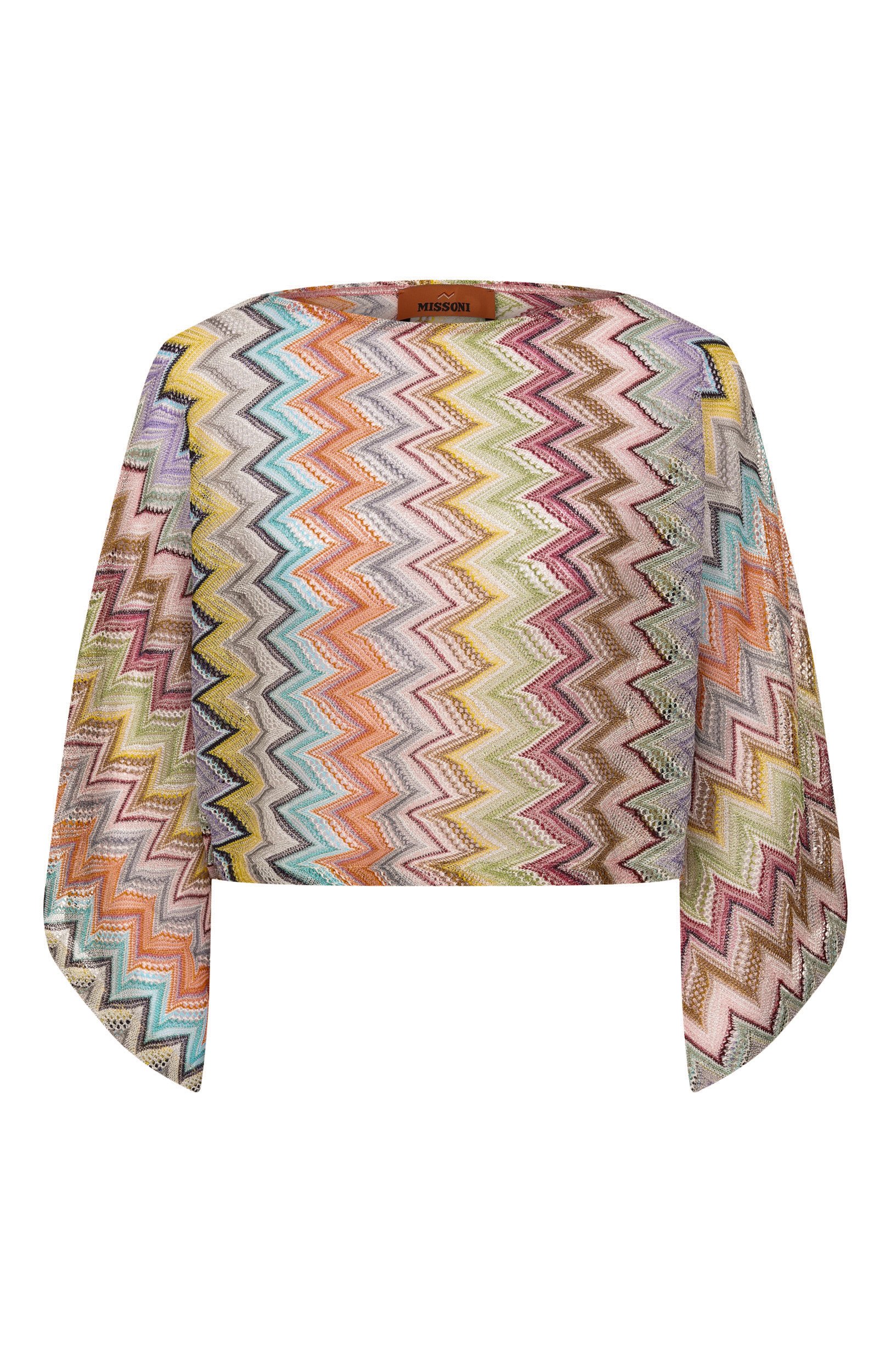 Топ из вискозы MISSONI разноцветного цвета по цене 93050 руб., арт. MC26WK00/BR015Y, фото 1 Топ из вискозы MISSONI, арт. MC26WK00/BR015Y, фото 1
