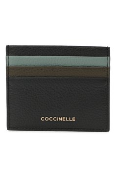 Женский кожаный футляр для кредитных карт COCCINELLE зеленого цвета, арт. E2 GW5 12 95 01 | Фото 1 (Материал: Натуральная кожа; Нос: Не проставлено; Материал сплава: Проставлено)