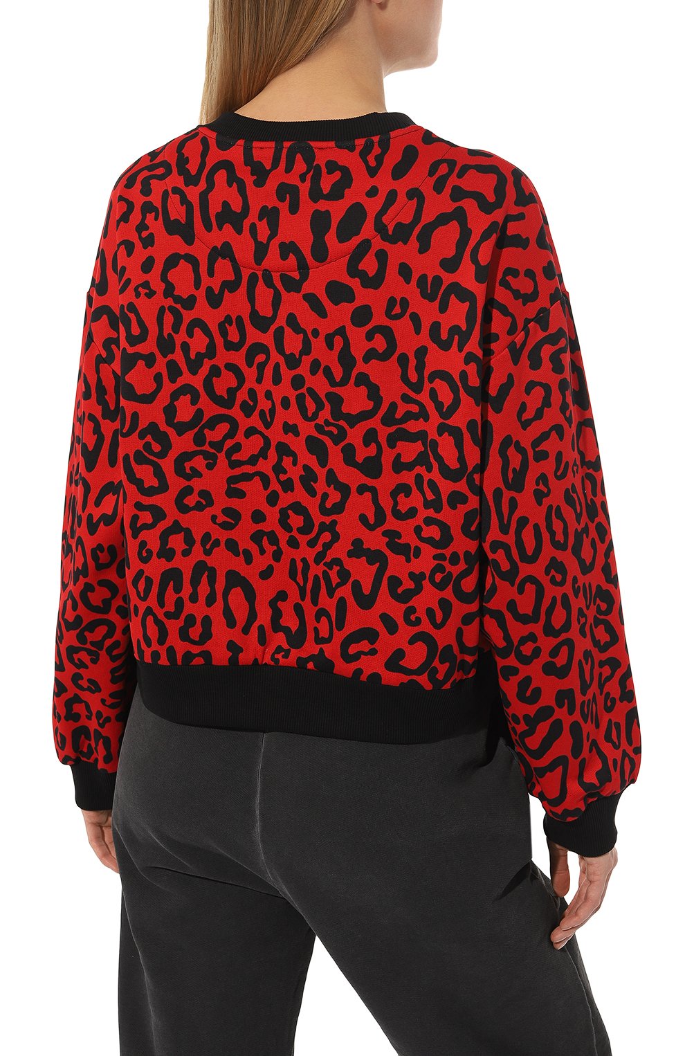 Хлопковый свитшот DOLCE & GABBANA красного цвета по цене 87450 руб., арт. F9L05T/HI765, фото 4 Хлопковый свитшот DOLCE & GABBANA, арт. F9L05T/HI765, фото 4