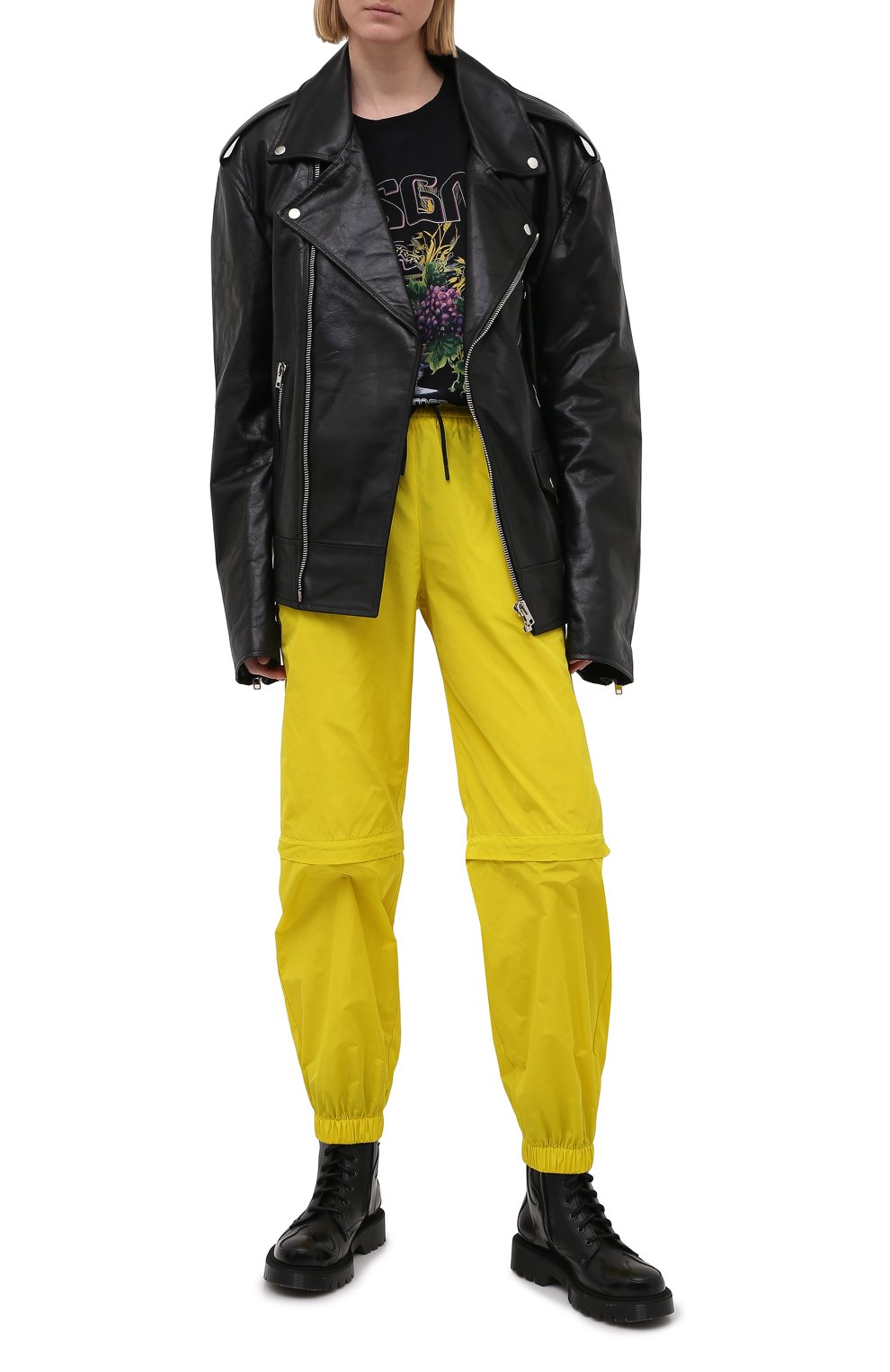 Хлопковая футболка MSGM черного цвета по цене 19450 руб., арт. 3042MDM198 217498, фото 2 Хлопковая футболка MSGM, арт. 3042MDM198 217498, фото 2