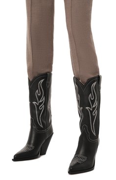 Женские кожаные казаки santa fe 110 SONORA BOOTS черного цвета, арт. SAN903BKCALEE03W/CALF | Фото 3 (Каблук высота: Высокий; Женское Кросс-КТ: Казаки-сапоги; Материал внутренний: Натуральная кожа; Материал сплава: Проставлено; Каблук тип: Устойчивый; Материал утеплителя: Без утеплителя; Подошва: Плоская; Драгоценные камни: Проставлено)