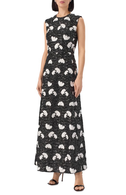 Платье с отделкой пайетками Giambattista Valli 25FWPVCA5163/39EMB Чёрно-белый  25FWPVCA5163/39EMB Фото 3