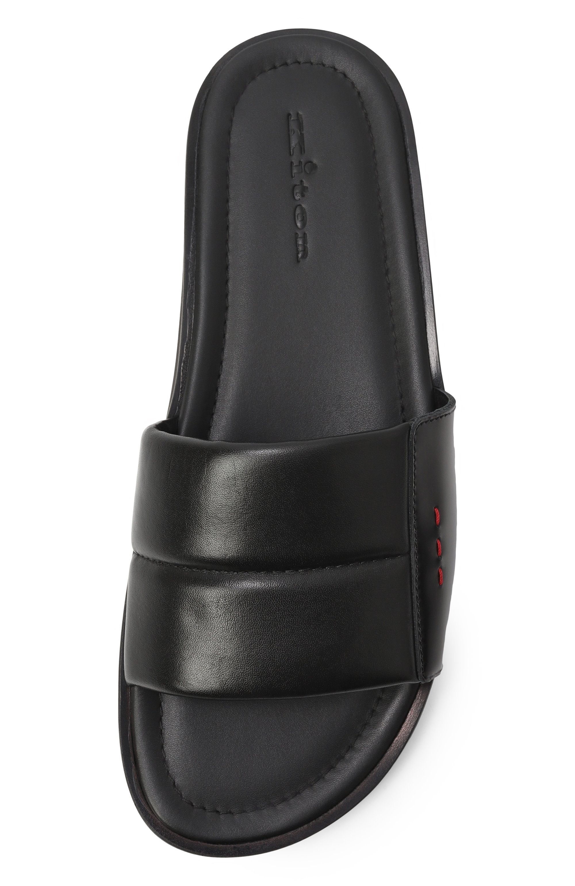 Кожаные шлепанцы KITON, арт. USSA301N0123301, фото 6