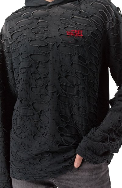 Хлопковое худи DIESEL, арт. A16173/0SLBS, фото 5