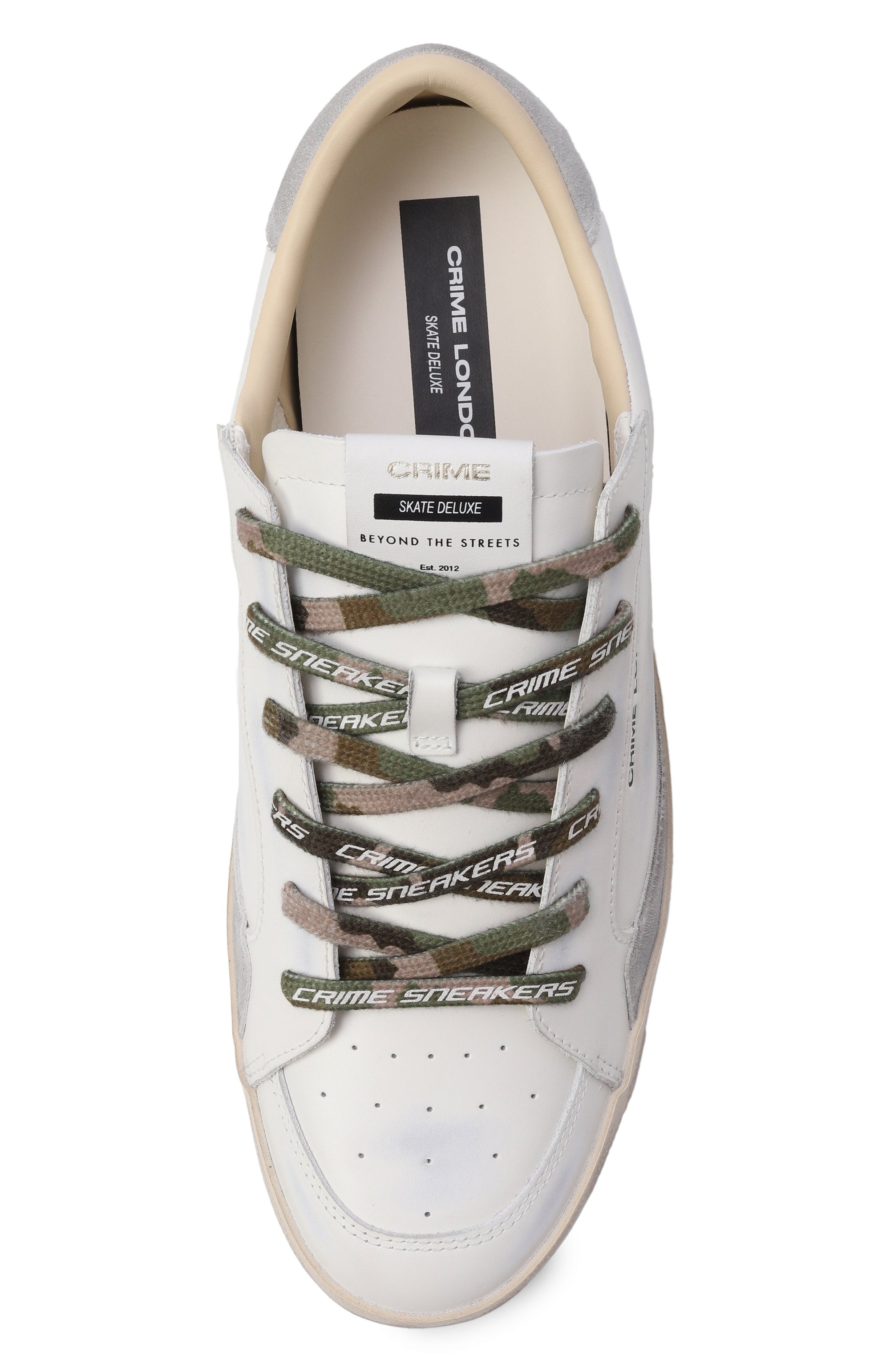 Кожаные кеды sk8 deluxe CRIME LONDON белого цвета по цене 22900 руб., арт. 19108PP8, фото 5 Кожаные кеды sk8 deluxe CRIME LONDON, арт. 19108PP8, фото 5