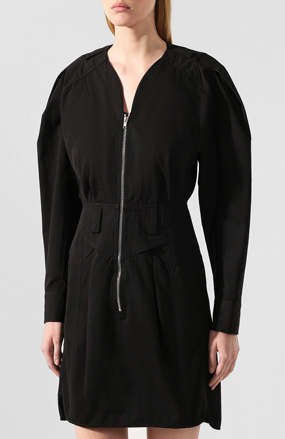 Хлопковое платье ISABEL MARANT, арт. R01479-19A014I/H0NEY, фото 3
