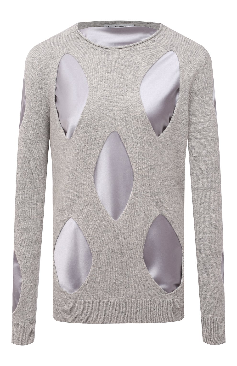 Пуловер из шерсти и кашемира JW ANDERSON серого цвета по цене 71650 руб., арт. KW0519 YN0157, фото 1 Пуловер из шерсти и кашемира JW ANDERSON, арт. KW0519 YN0157, фото 1