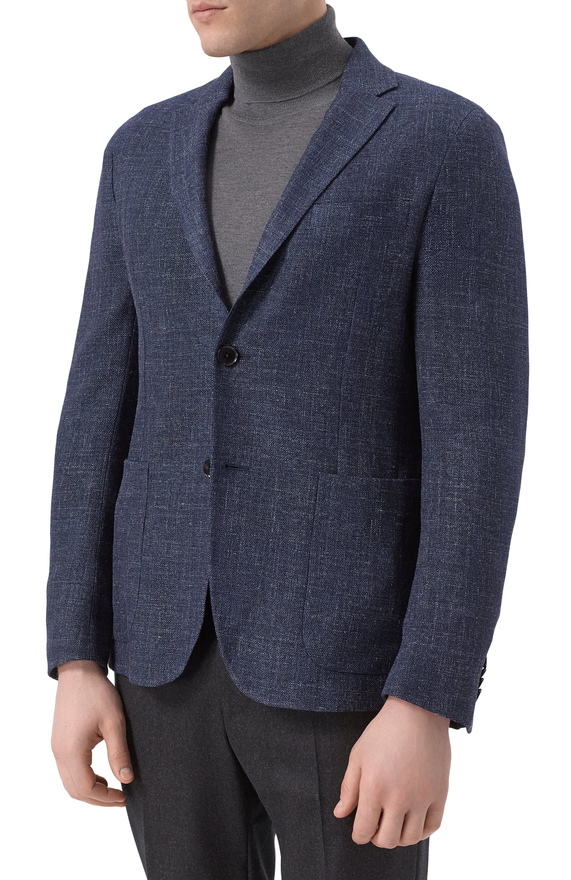 Пиджак из шерсти и шелка ZEGNA, арт. 1DNMG0/949701A9, фото 4