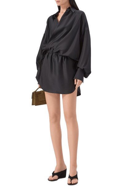 Замшевые мюли yaga 85 JUDE черного цвета по цене 63500 руб., арт. YAGA WEDGE SANDAL/SUEDE LEATHER, фото 3 Замшевые мюли yaga 85 JUDE, арт. YAGA WEDGE SANDAL/SUEDE LEATHER, фото 3
