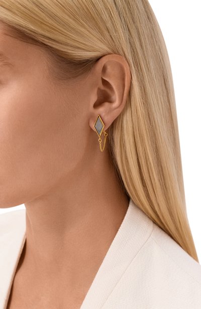 Серьги JIL SANDER золотого цвета по цене 84350 руб., арт. J12VG0391/P9362, фото 2 Серьги JIL SANDER, арт. J12VG0391/P9362, фото 2