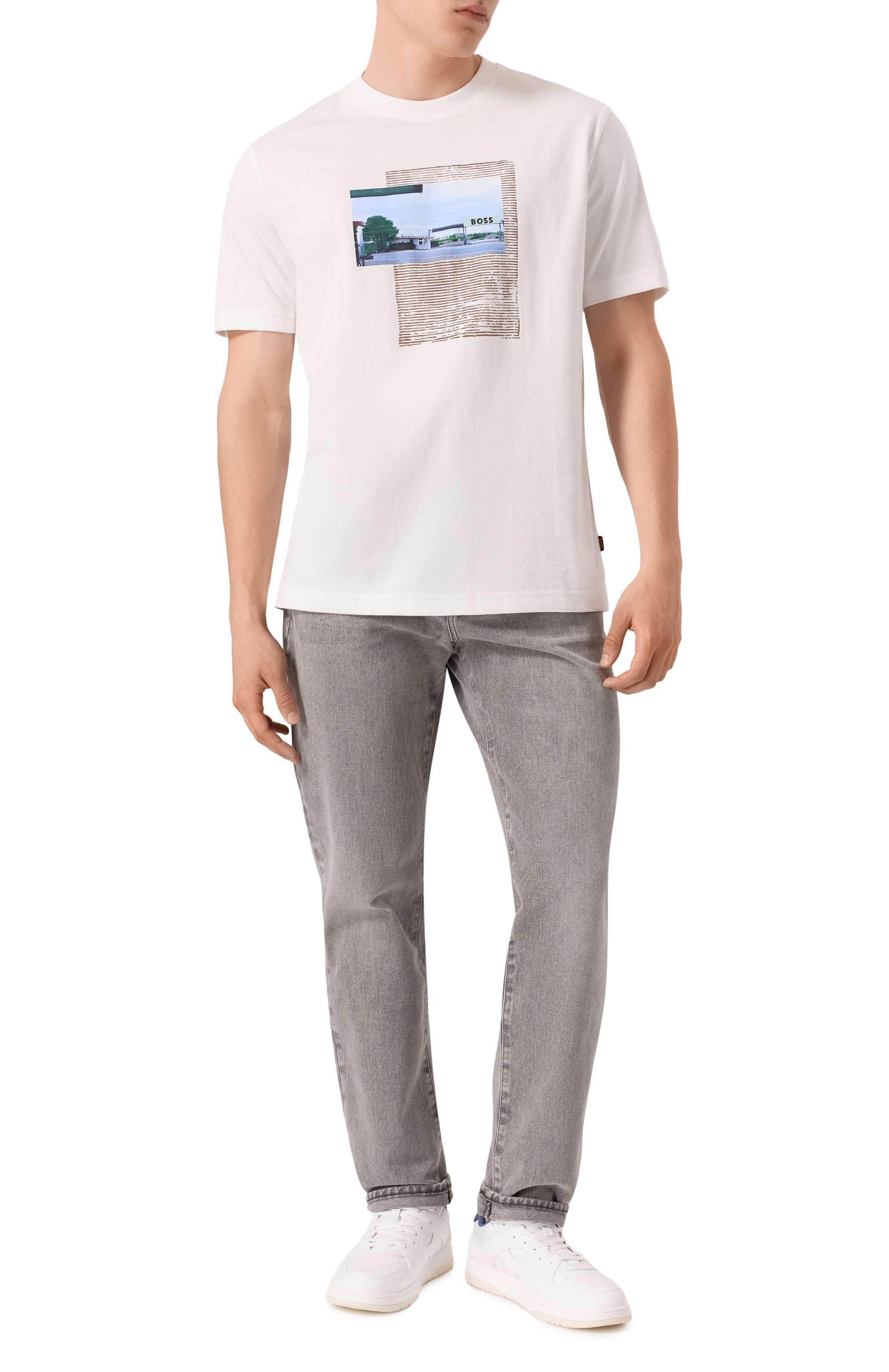 Хлопковая футболка BOSS ORANGE, арт. 50539180, фото 2