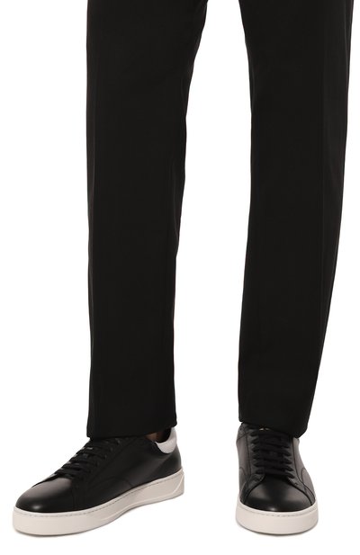 Кожаные кеды ddb0 LANVIN черного цвета по цене 49900 руб., арт. FM-SKDK0A-G0TE, фото 3 Кожаные кеды ddb0 LANVIN, арт. FM-SKDK0A-G0TE, фото 3