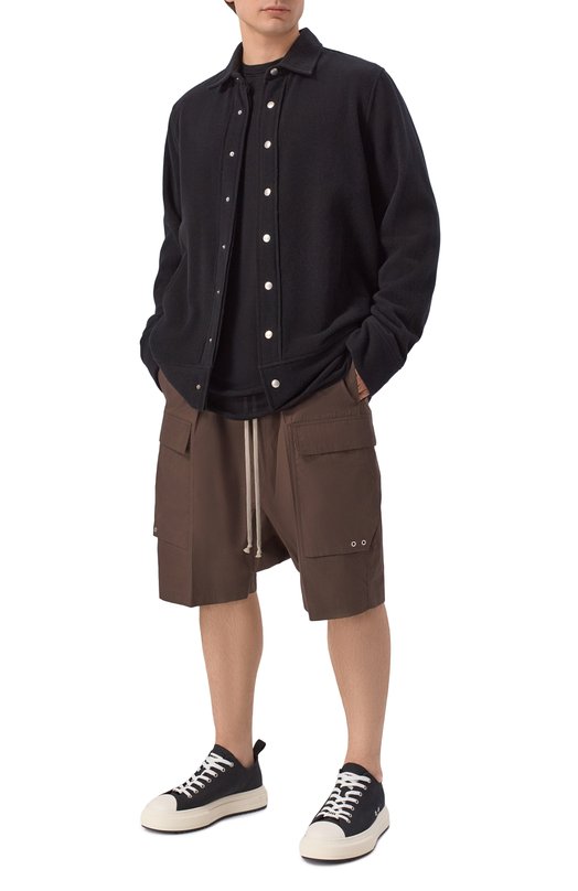 Хлопковые шорты Rick Owens RU01F2389/P Коричневый  RU01F2389/P Фото 2