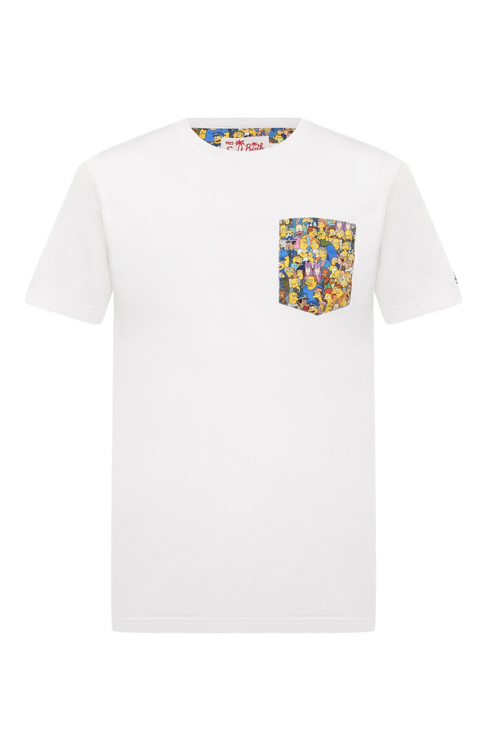 Хлопковая футболка MC2 SAINT BARTH белого цвета по цене 8380 руб., арт. BLANCHE, фото 1 Хлопковая футболка MC2 SAINT BARTH, арт. BLANCHE, фото 1