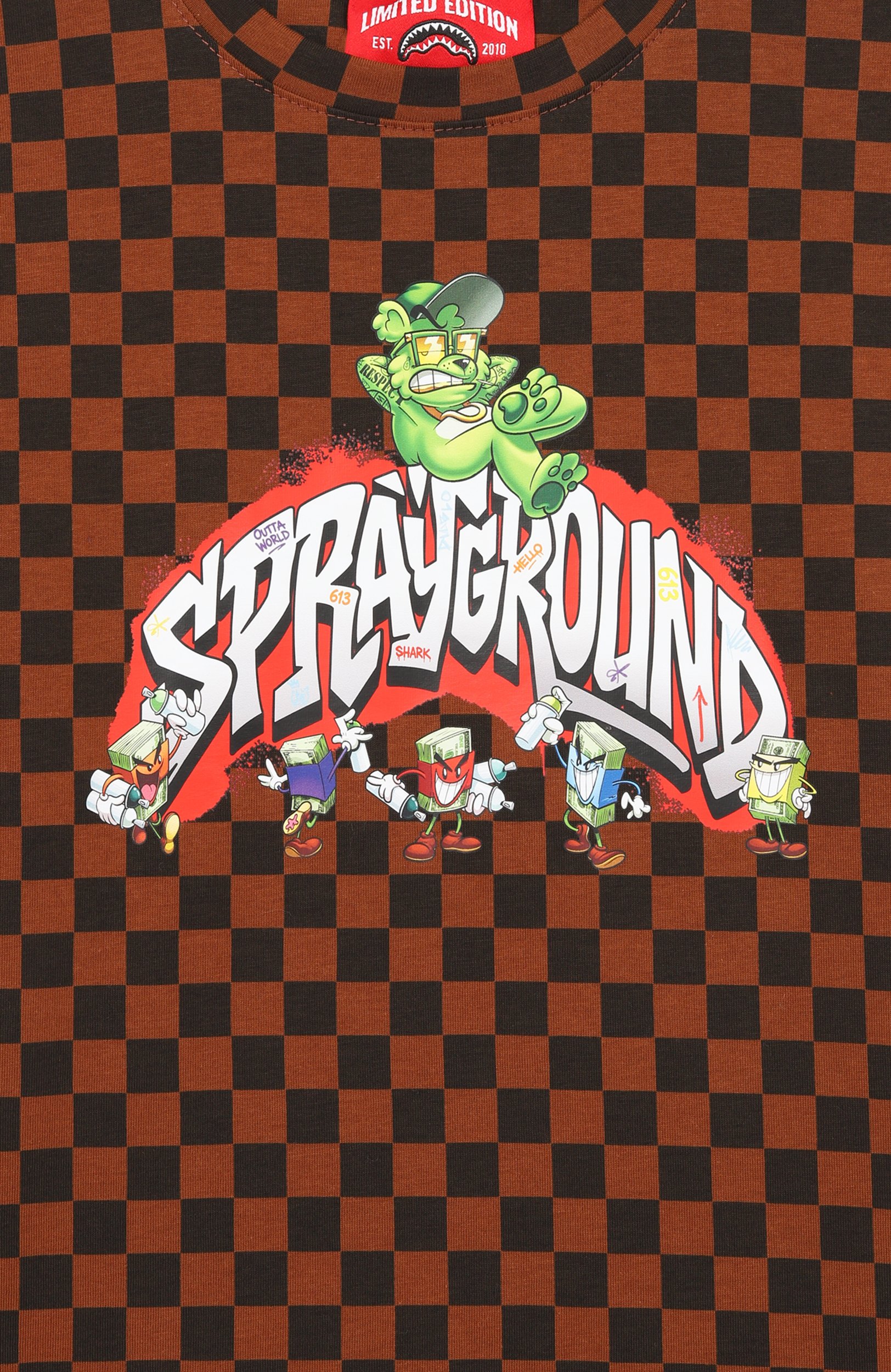 Хлопковая футболка SPRAYGROUND, арт. SPY1530/SPRAYGR0UND CHARACTERS REGULAR T-SHIRT, фото 3
