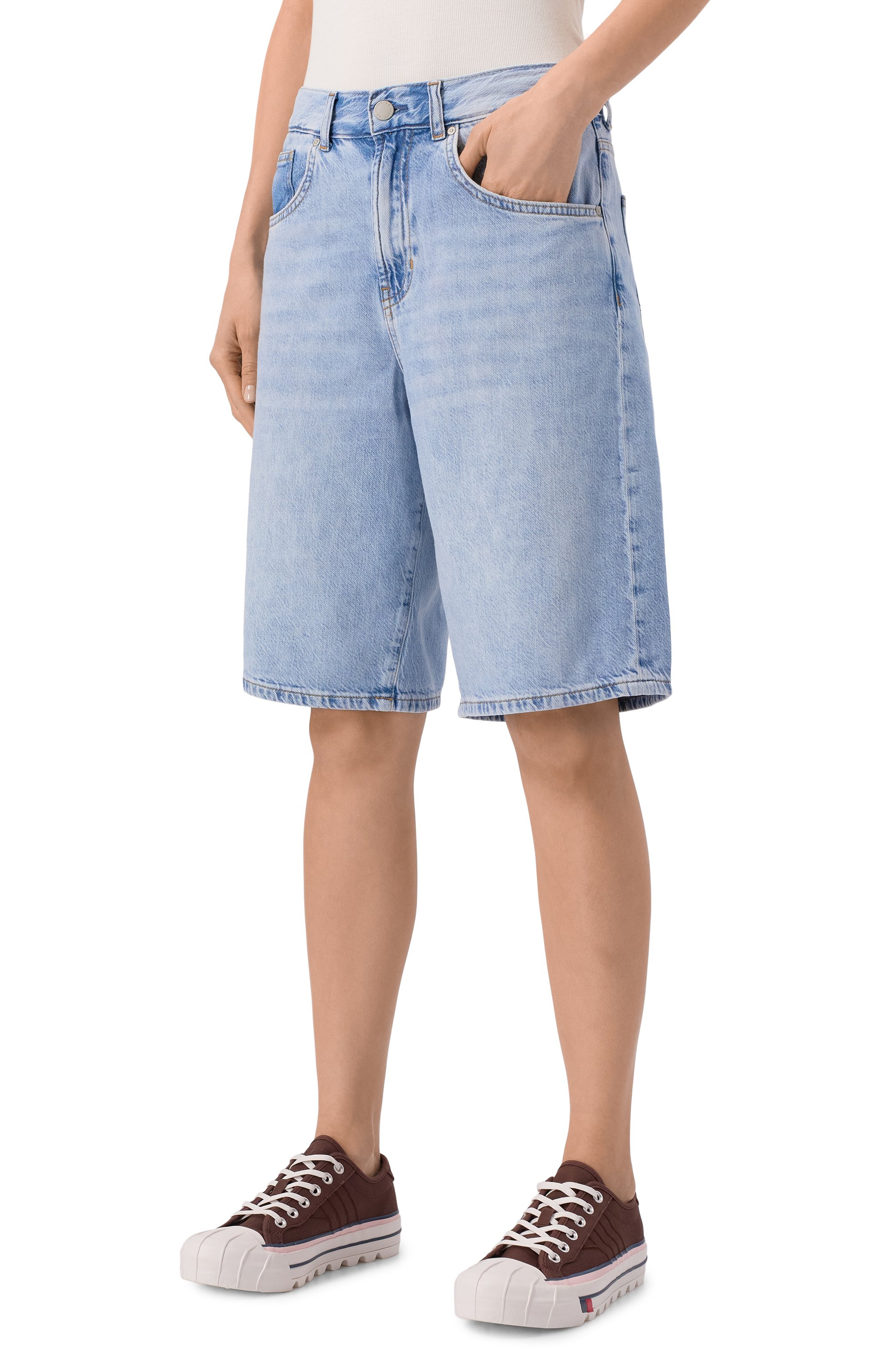 Джинсовые шорты AG ADRIANO GOLDSCHMIED, арт. W0145-096, фото 3