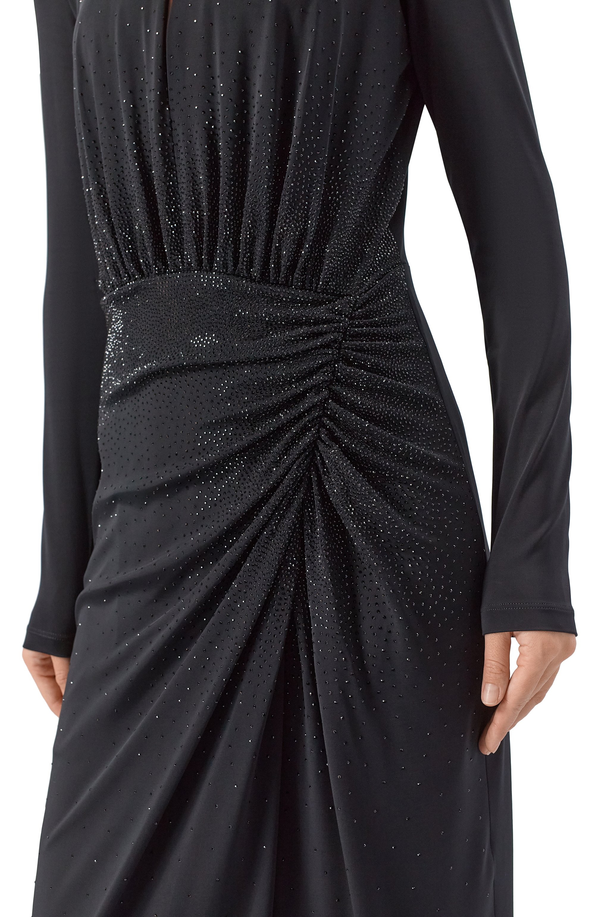 Платье с отделкой стразами GIORGIO ARMANI, арт. GW002164/AF15530, фото 4