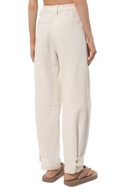 Брюки из хлопка и льна BRUNELLO CUCINELLI, арт. MH571P8528, фото 4