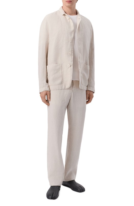 Льняной пиджак Transit CFUTRCD133 Бежевый  CFUTRCD133 Фото 2