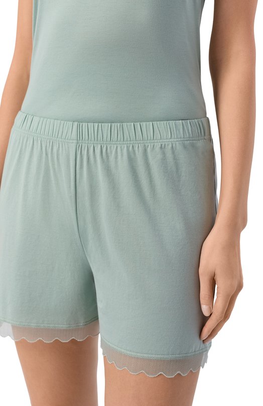 Хлопковая пижама Hanro 074738 Зелёный  074738 Фото 4