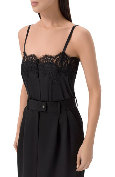 Атласное боди DOLCE & GABBANA черного цвета по цене 212000 руб., арт. 07A13T/0N0JU, фото 3 Атласное боди DOLCE & GABBANA, арт. 07A13T/0N0JU, фото 3