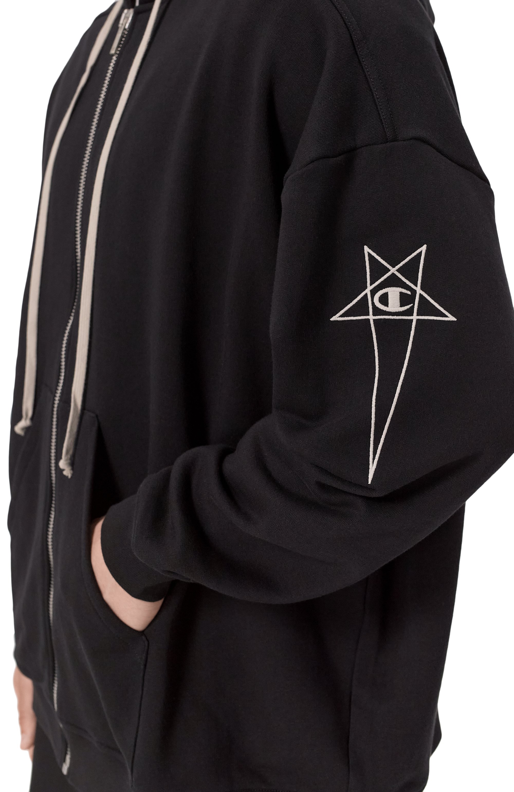 Хлопковая толстовка rick owens x champion RICK OWENS, арт. CM01E1663/CHFE, фото 5