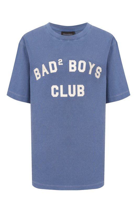 Хлопковая футболка Dsquared2 S75GD0519/D20108 Голубой S75GD0519/D20108