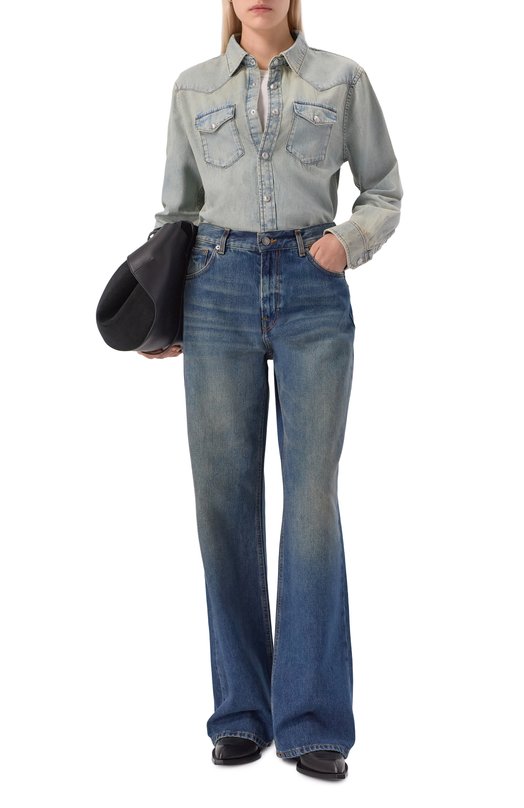 Джинсовая рубашка Zadig and Voltaire WWSH02275 Голубой  WWSH02275 Фото 2
