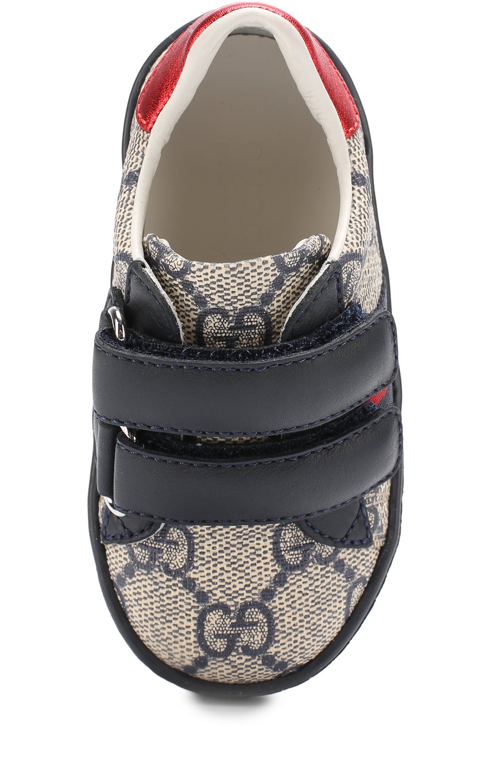 Текстильные кеды с контрастной отделкой и застежками велькро GUCCI, арт. 463088/9C220, фото 4