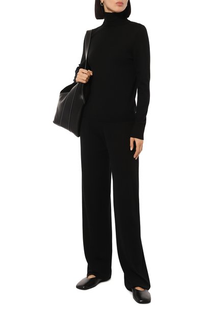 Шерстяные брюки ALLUDE черного цвета по цене 39950 руб., арт. 245/64031, фото 2 Шерстяные брюки ALLUDE, арт. 245/64031, фото 2