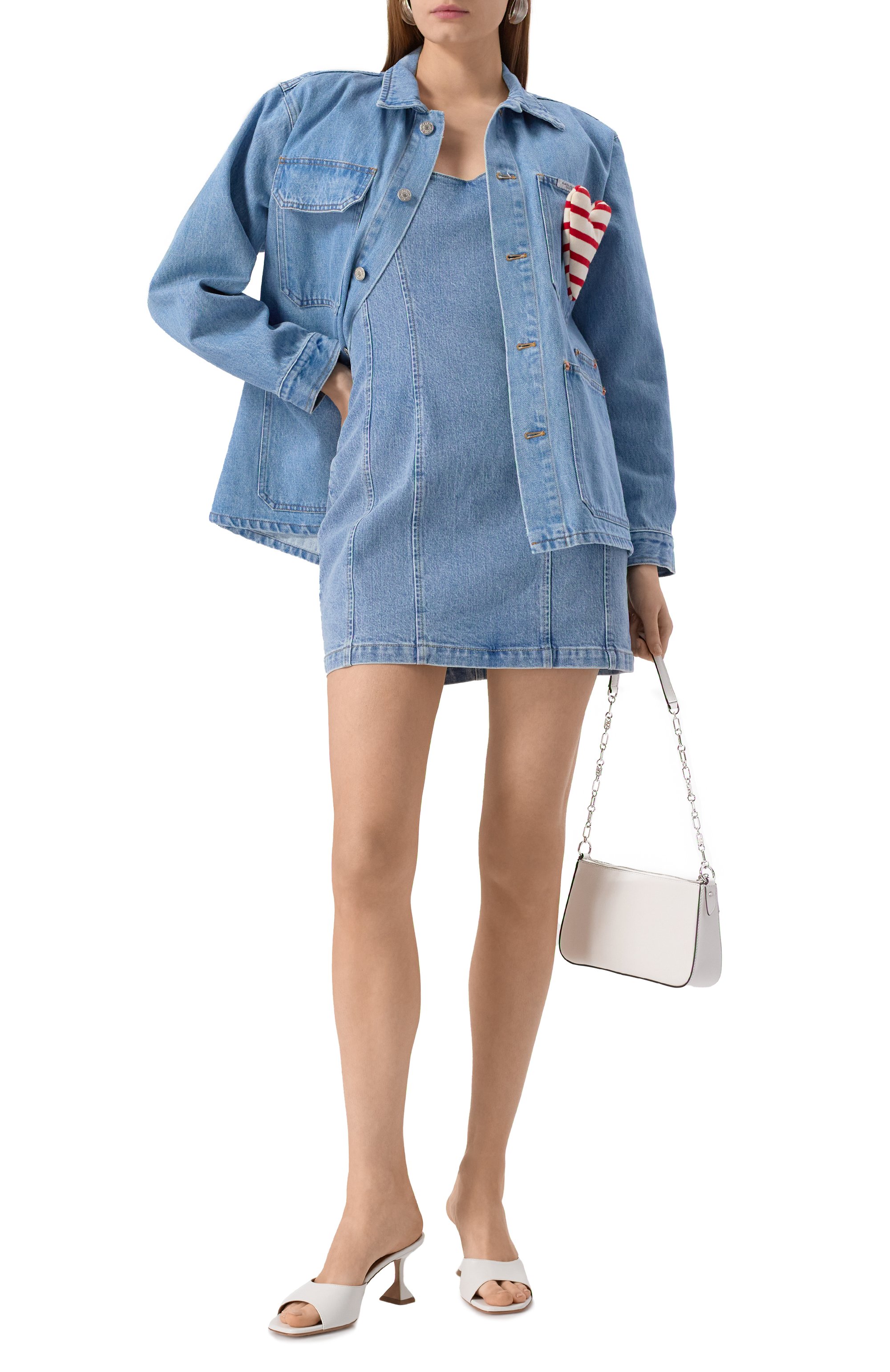 Джинсовая куртка FORTE DEI MARMI COUTURE голубого цвета по цене 51150 руб., арт. 25SF5366, фото 2 Джинсовая куртка FORTE DEI MARMI COUTURE, арт. 25SF5366, фото 2