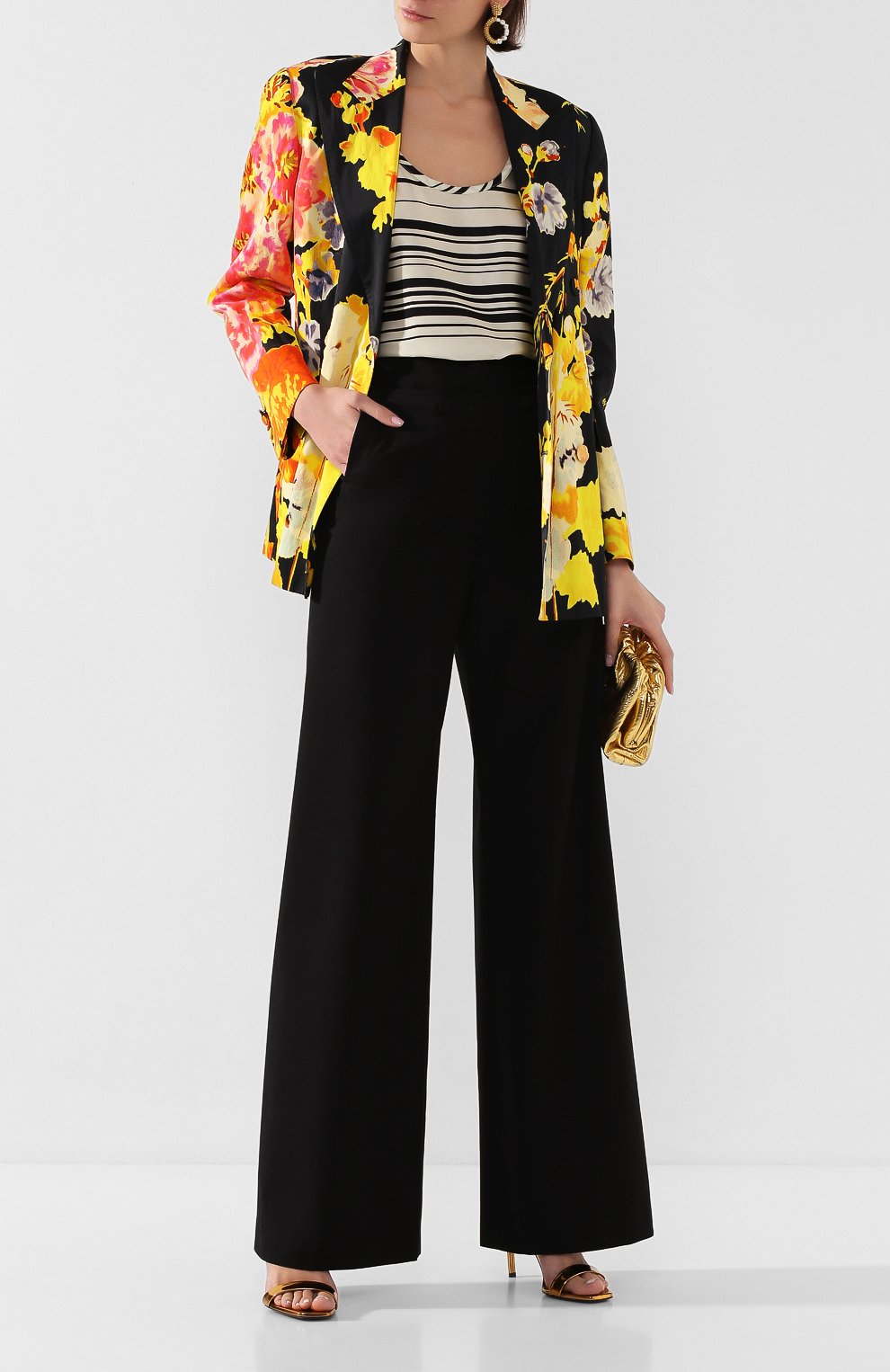 Брюки из смеси хлопка и шелка DRIES VAN NOTEN, арт. 201-10959-9293, фото 2