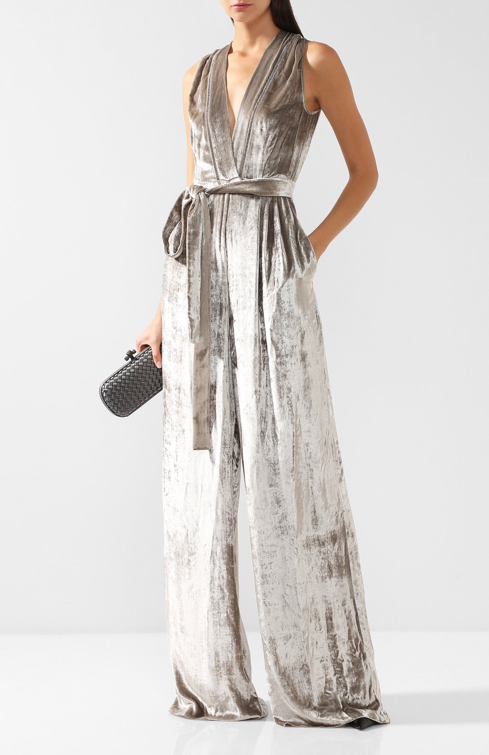 Бархатный комбинезон с поясом BOTTEGA VENETA, арт. 523968/VER00, фото 2