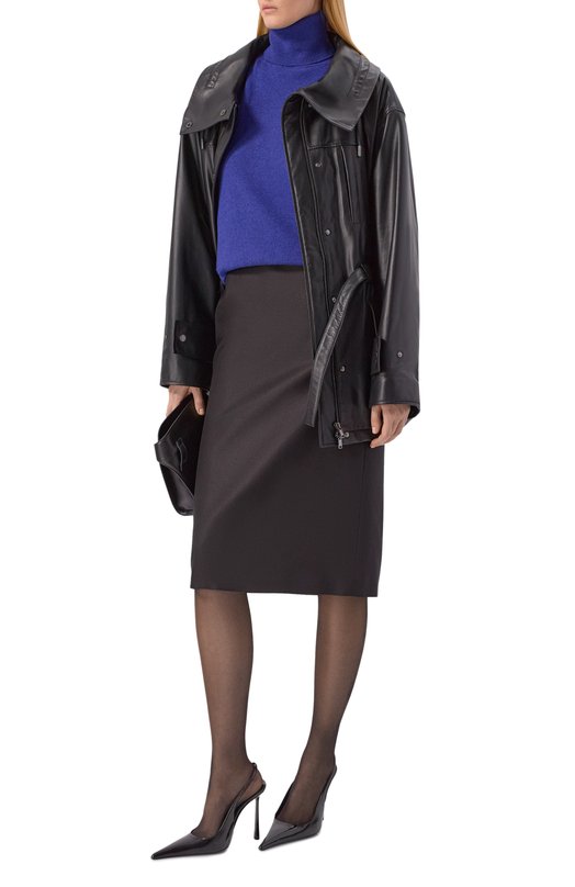 Водолазка из кашемира и шерсти Saint Laurent 841026/Y77ET Синий  841026/Y77ET Фото 2