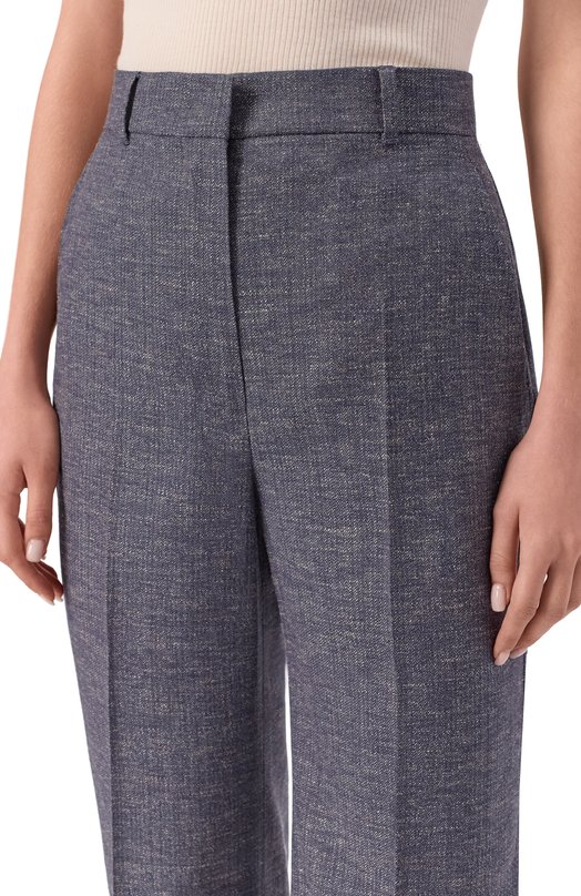 Брюки из шерсти и вискозы Max Mara Studio EZIANA Синий  EZIANA Фото 5