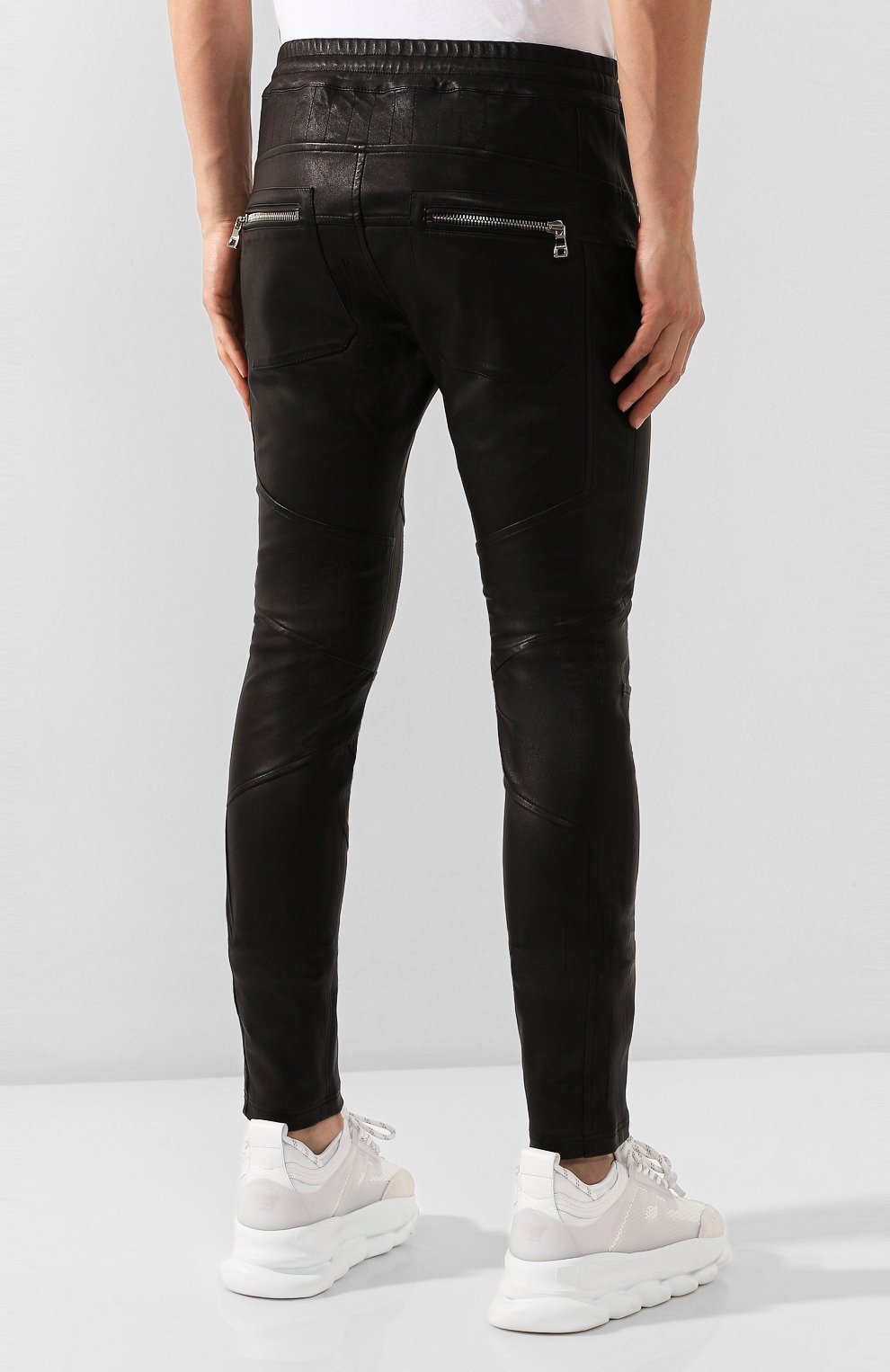 Кожаные брюки BALMAIN, арт. TH15630/Z319, фото 4