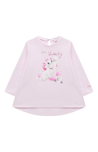 Хлопковый лонгслив MONNALISA, арт. 390603, фото 1