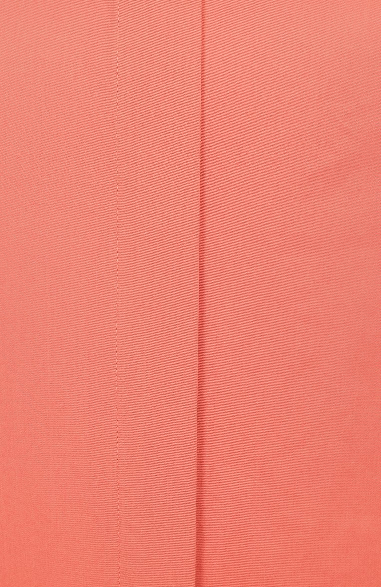 Женская хлопковая рубашка LORENA ANTONIAZZI кораллового цвета, арт. P2556CA01A/4818 | Фото 6 (Материал внешний: Хлопок; Рукава: Длинные; Длина (для топов): Удлиненные; Женское Кросс-КТ: Рубашка-одежда; Принт: Без принта; Стили: Кэжуэл; Кросс-КТ: костюм; Автоматизация ТО: Проставлено; Автоматизация состава: Проставлено)