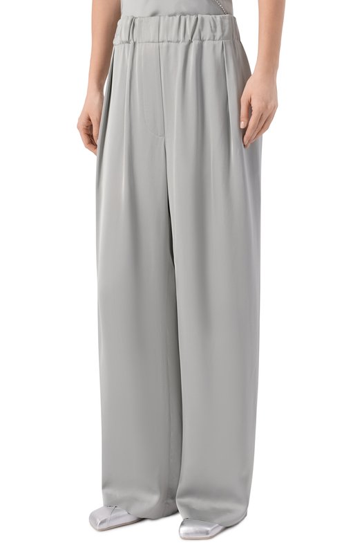 Атласные брюки Jil Sander J02KA0383/J65022 Серый  J02KA0383/J65022 Фото 3
