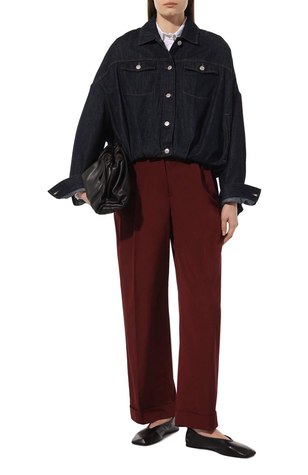 Хлопковые брюки DRIES VAN NOTEN бордового цвета по цене 56750 руб., арт. 010912-8255, фото 2 Хлопковые брюки DRIES VAN NOTEN, арт. 010912-8255, фото 2