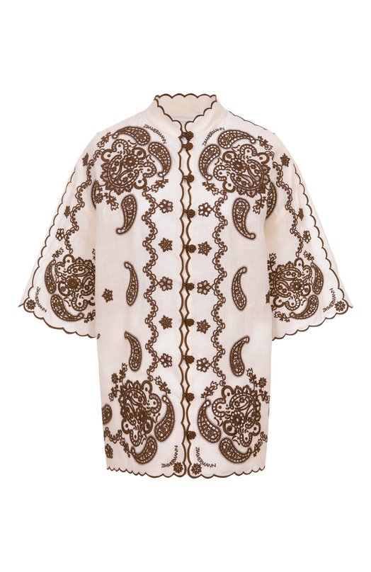 Льняная блузка Zimmermann 3287TSS253 Кремовый 3287TSS253