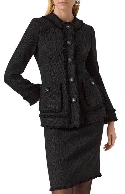 Жакет из шерсти и вискозы DOLCE & GABBANA, арт. F2940T/GDCLW, фото 3