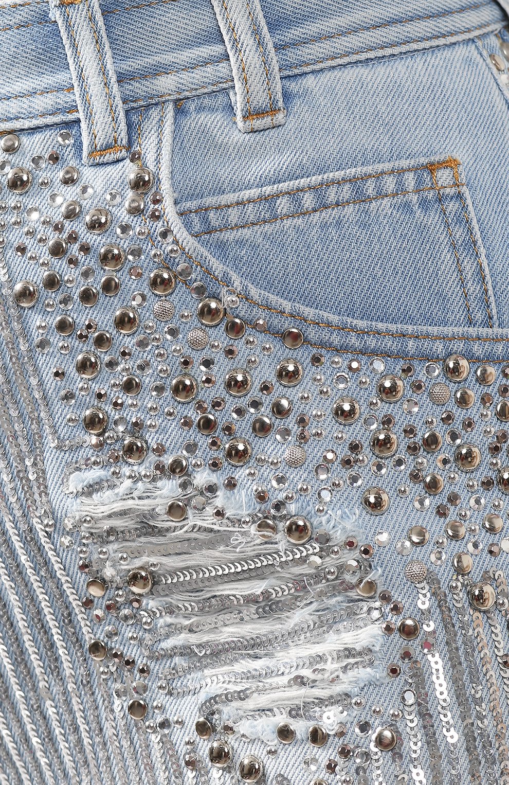 Джинсовые шорты BALMAIN, арт. SF05890/D105, фото 5